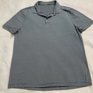 Lululemon Men's Gray striped Polo Shirt